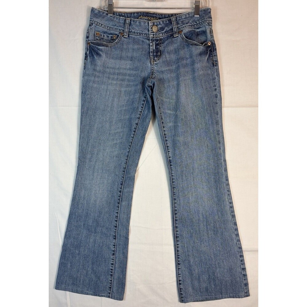 American Eagle Artist Jeans Flare Denim Blue Jeans Women’s 30”x29” Size 8